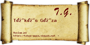 Tőkés Géza névjegykártya